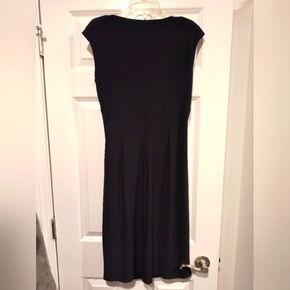 Lauren Ralph Lauren Beautiful Classic Jet Black Draped Dress (Size 6) - Picture 9 of 11